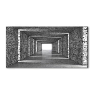 Brick Tunnel 1 Piece Wrapped Canvas Wall Art