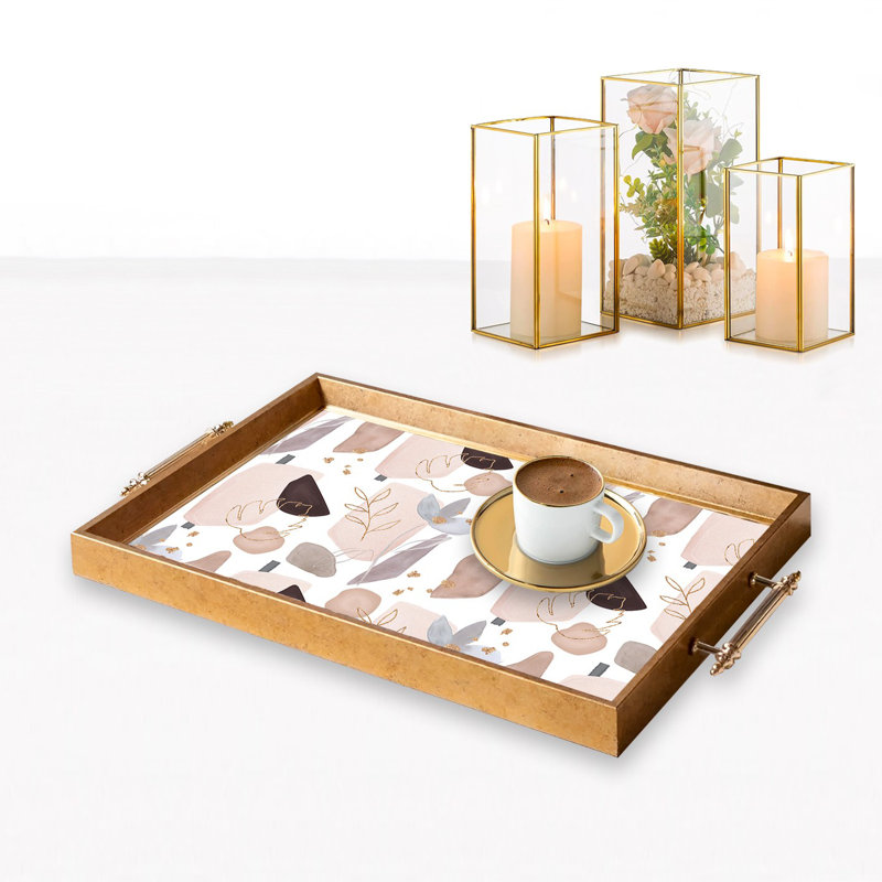 Elegant Glass Tray, 19.7 x 11.4 x 1.4 inches | 100% Durable Glass Construction | Easy to Clean with Damp Cloth | Ideal for Serving, Decorative Display, and Organizing | Stylish Addition to Home Décor