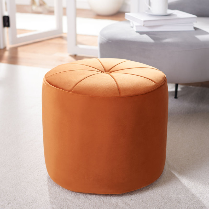 Repose-pieds Albo, Velours orange
