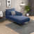 Tissu bleu profond