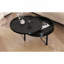 Table basse ronde moderne avec plateau rotatif en bois avec rangement et pieds en métal-404358672