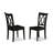 Clarksville Dining Chairs - Double Cross Back Wooden Seat Chairs, Set of 2, Black-1990785325-1939731855
