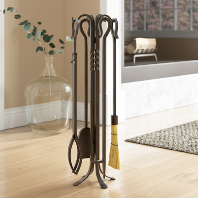 Everson 4-Piece Fireplace Tool Set