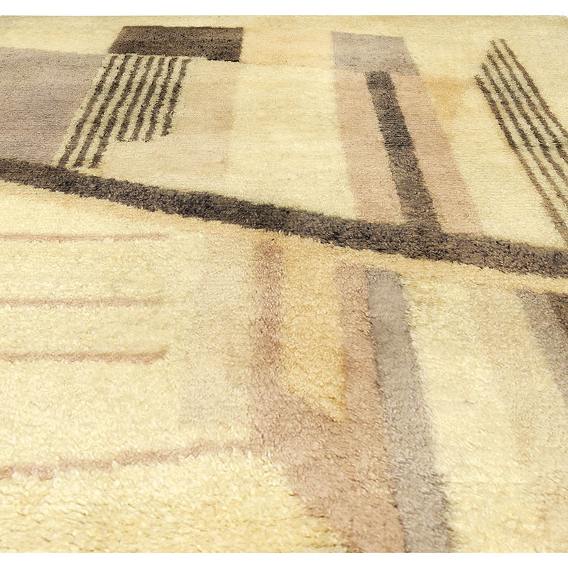 Vintage One-of-a-Kind Rectangle 4'9" x 6'6" Hand Knotted Area Rug