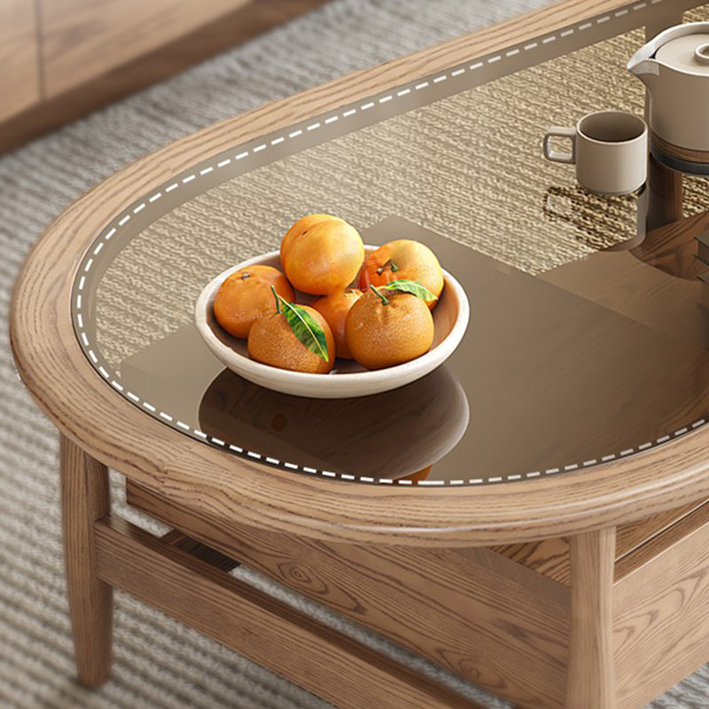 Solid wood creative walnut-shaped coffee table