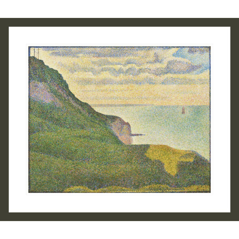«Seascape at Port-en-Bessin Normandy» par Georges Seurat, impression giclée encadrée, H 23,5 po x l 27,64 po