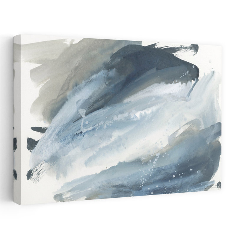 Art contemporain contemporain abstrait côtier moderne, H 16 po x l 24 po
