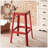 Armless Bar Stool With Crossbar Support-1663695525