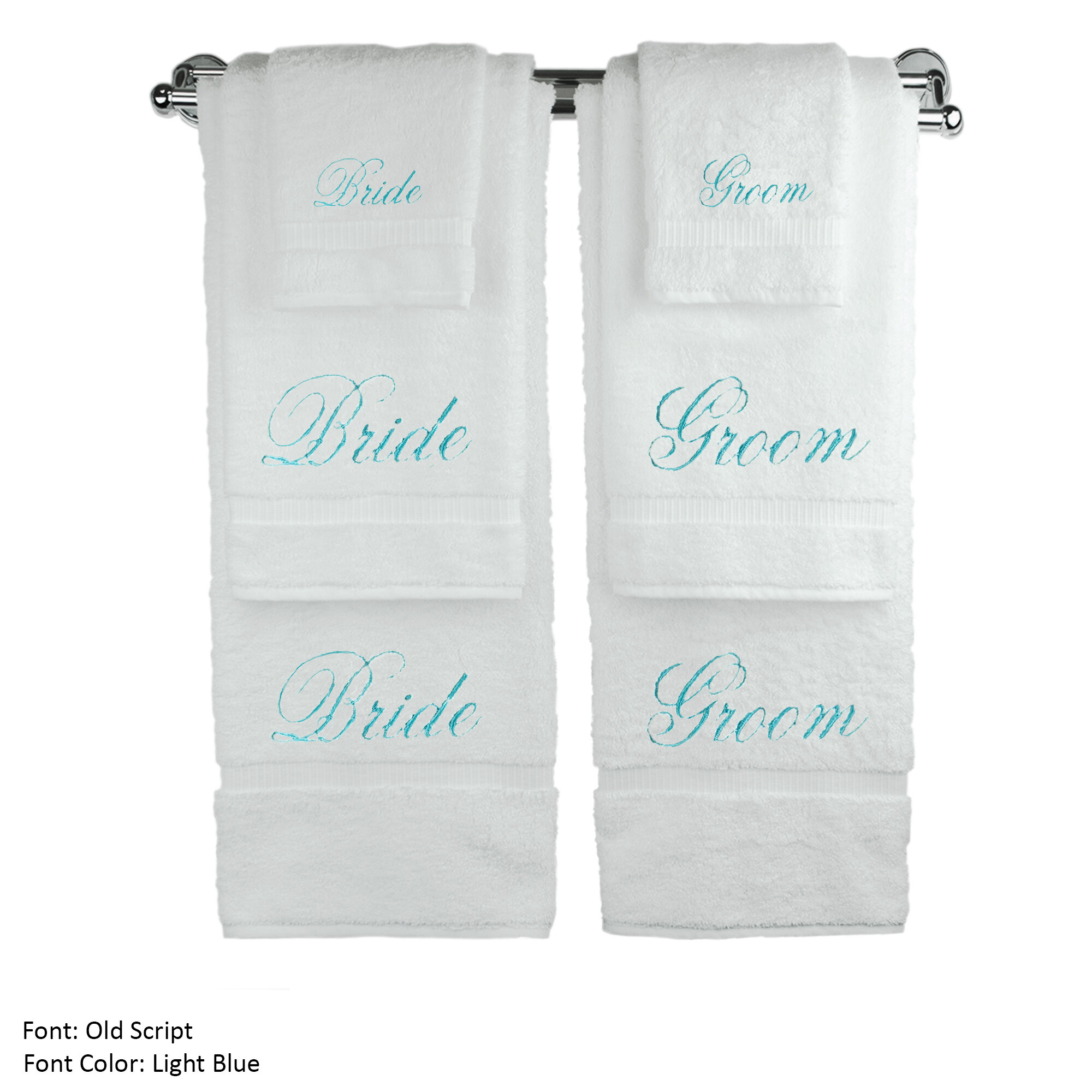 Great Bay Home Cotton Hotel & Spa Quality Quick-Dry Towel Set (Bath Towel  (4-Pack), Spa Blue) 