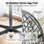 Chaise balancelle suspendue en osier avec coussin Chylie-378253578