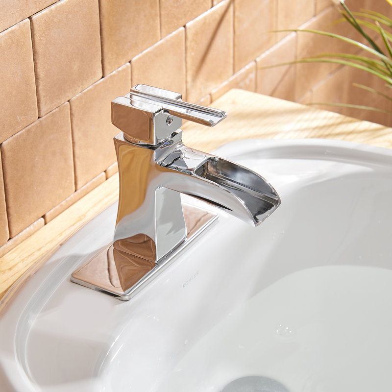 Single-Hole Single-handle Bathroom Faucet with Drain Assembly, Chrome