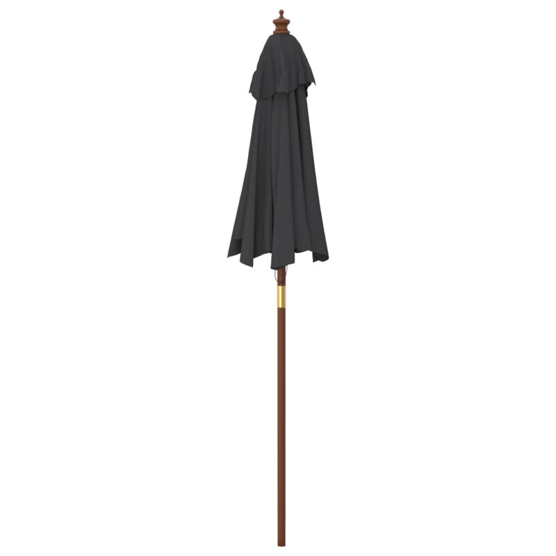 Aslyn Market Parasol, 231cm H x 196cm W x 196cm D, Black