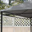 Auvent de remplacement pour pavillon de jardin 10 pi x 13 pi, gris, résistance, ventilation et drainage, remplacement extérieur gris 13 pi, protection, toit