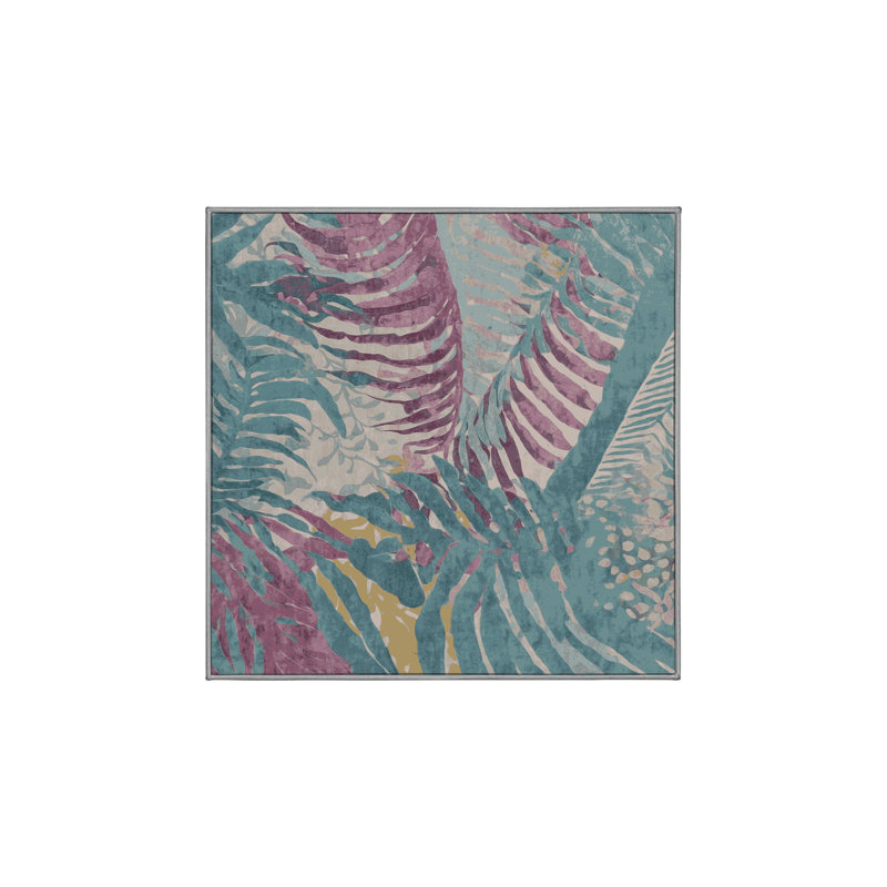 Tapis gris soyeux et moelleux, Carré 8 pi