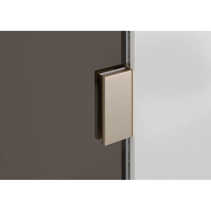 Ursa 30 po x 78 po Panneau de douche simple teinté bronze entièrement sans cadre, Bronze brossé