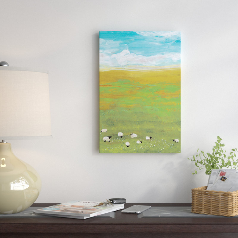 « troupeau i », reproduction d’art sur toile, H 26 po x l 18 po x P 1,5 po