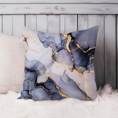 Abstract Geode Marble Symphony IV Modern Throw Pillow Cover