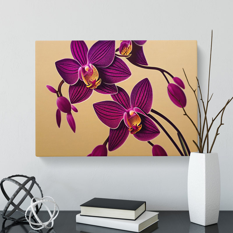 Otherworldly Orchid Flowers - Wrapped Canvas, 50cm H x 76cm W x 3cm D