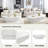 Elegant Oval Coffee Table With Thick Tabletop And Fluted Design-853152555