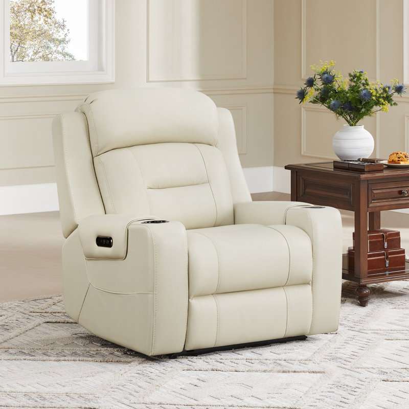 Très grand fauteuil inclinable électrique Olathe, Crème