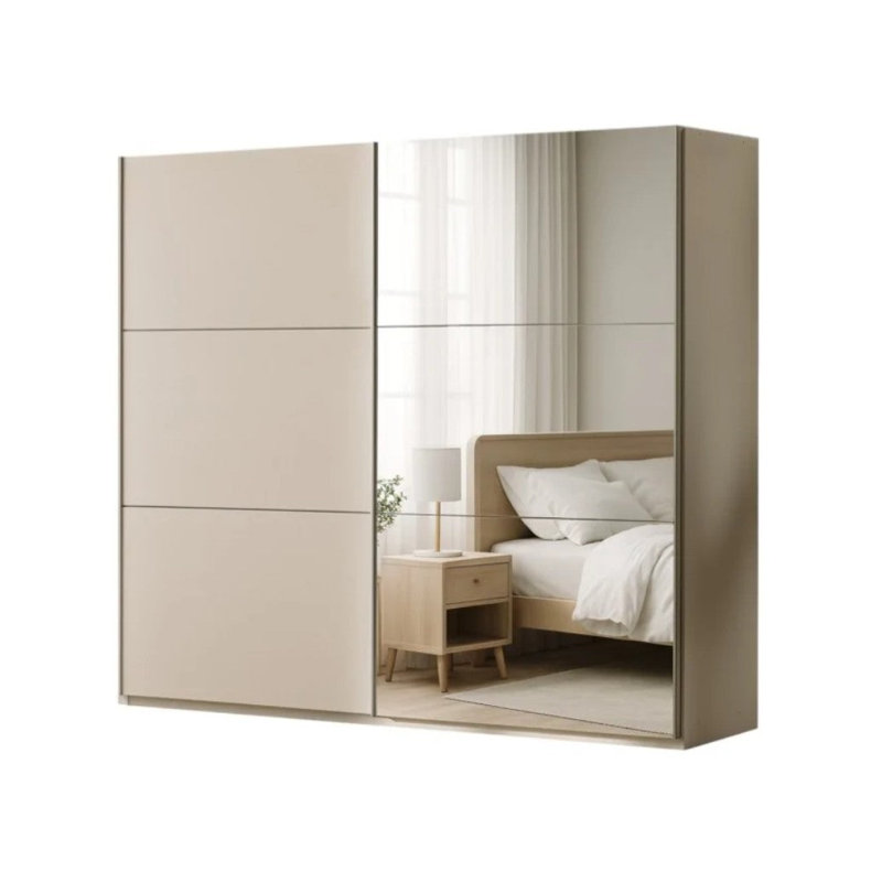 Manufactured Wood Wardrobe, Sand Beige
