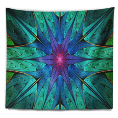 Tapisserie abstraite turquoise abstraite