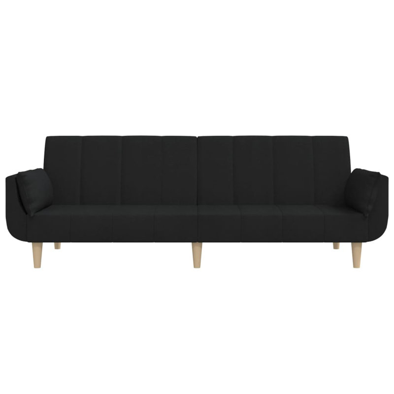 Upholstered 86.6'' Sofa, Black Polyester