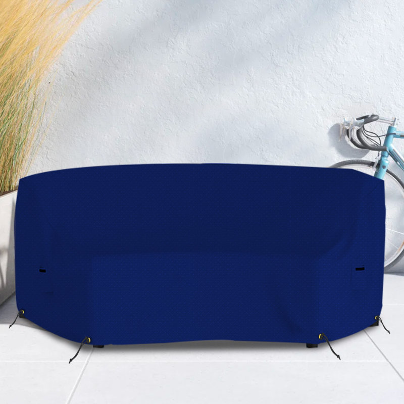 38" H x 190" W x 36" D, Blue