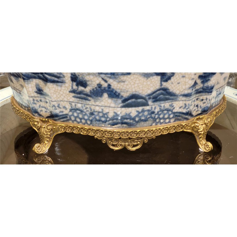 Blue Willow Handmade Planter