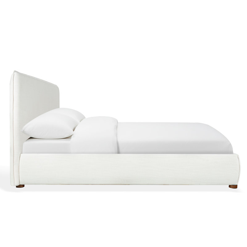 Callahan Upholstered Bed, Twin, Oatmeal Boucle