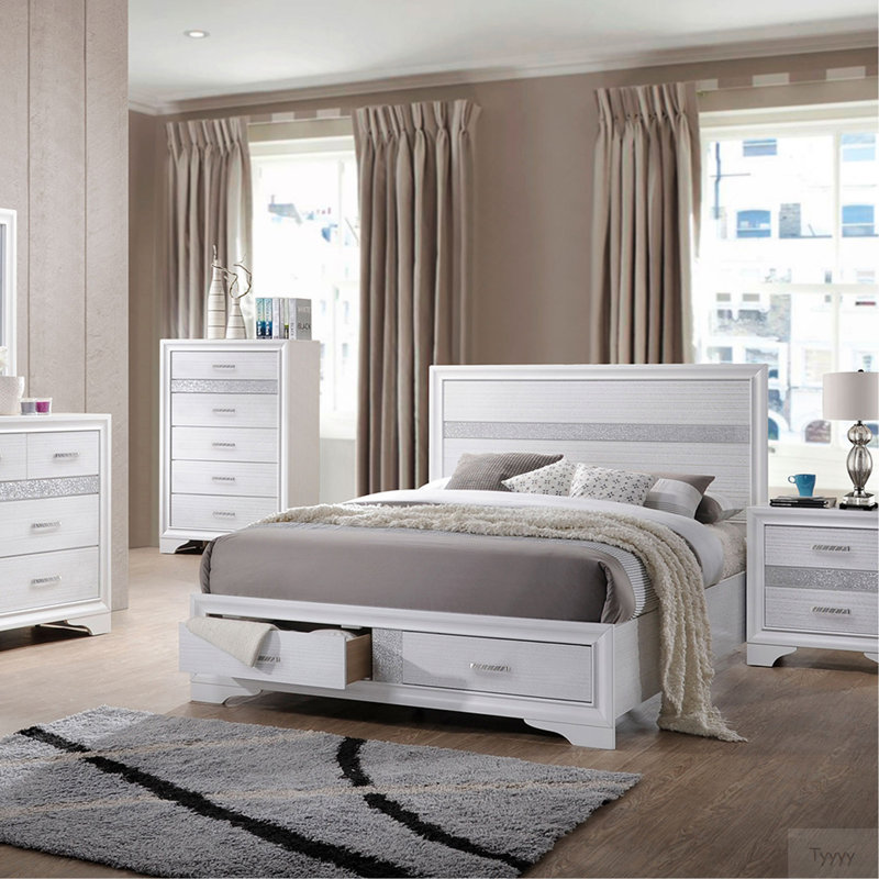 Commode 9 tiroirs Annie, Blanc