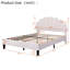 Flower Pattern Velvet Headboard Upholstered Platform Bed-1889328603-1889328605