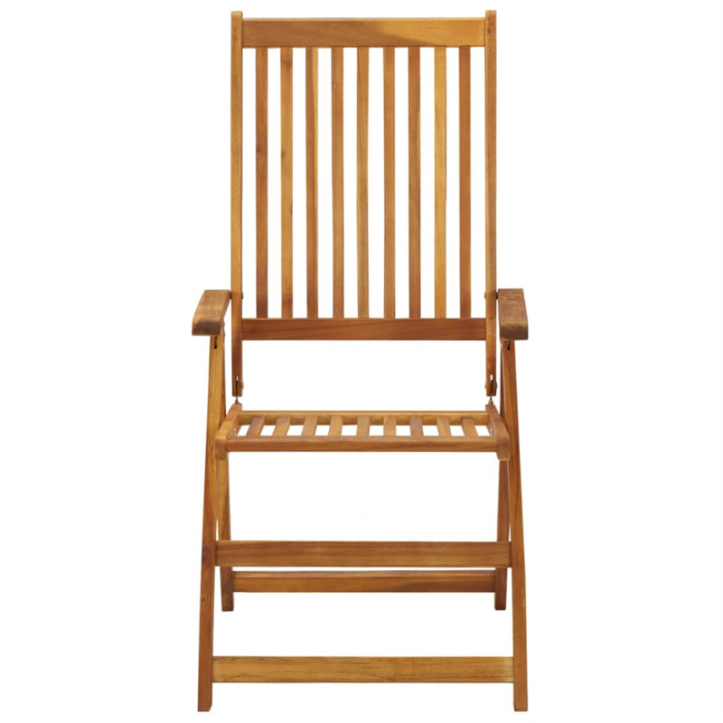 Chaise de patio avec coussins en bois d'acacia massif, Taupe