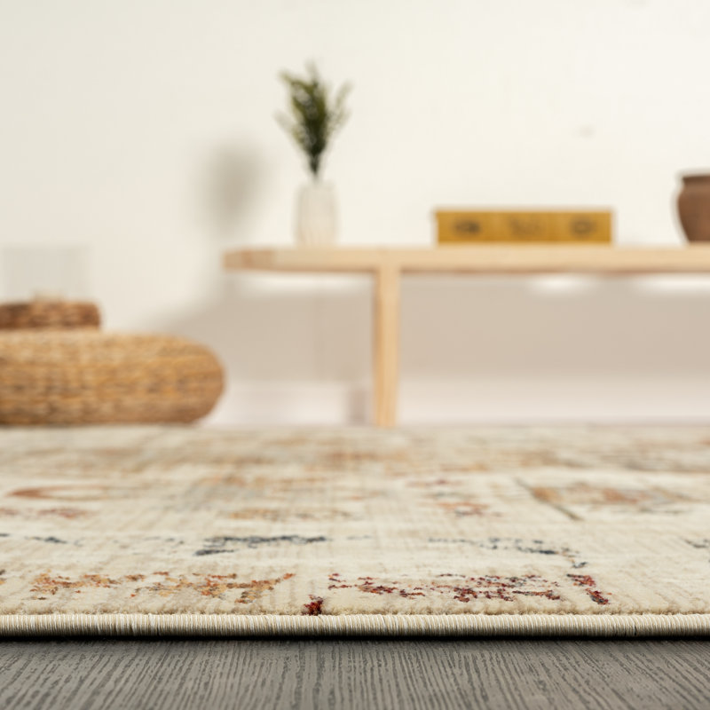 Ombre Area Rug in Beige, Rectangle 9'6" x 13'