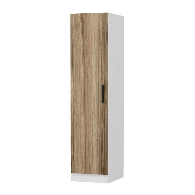 Elina Manufactured Wood Wardrobe, 190cm H x 45cm W x 52cm D, Brown/White