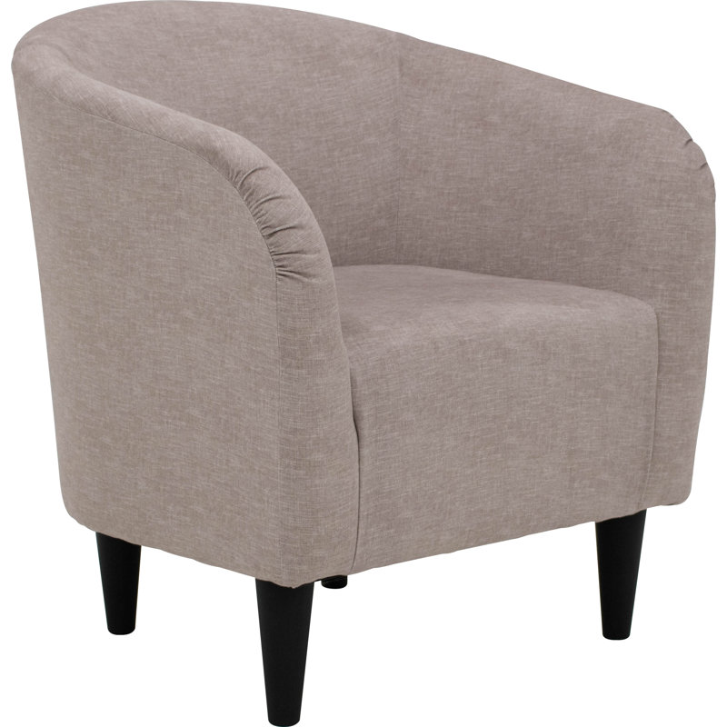 Fauteuil demi-tonneau de 29,50 po de largeur, Velours rose Aston