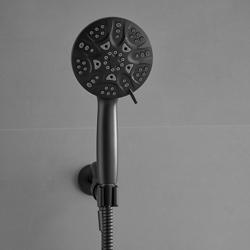 Matte Black Stainless Steel Handheld Shower Head with Adjustable Bracket