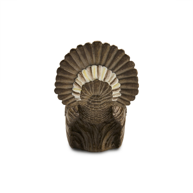 Mocha Check Mini Turkey Figurine
