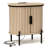Parthenia 21.7" Mid-Century Modern Oval Nightstand, End Table With Fluted Sliding Doors And Built-In USB Charging Port-108609495