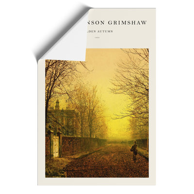Golden Autumn Print by John Atkinson Grimshaw - Frameless Print