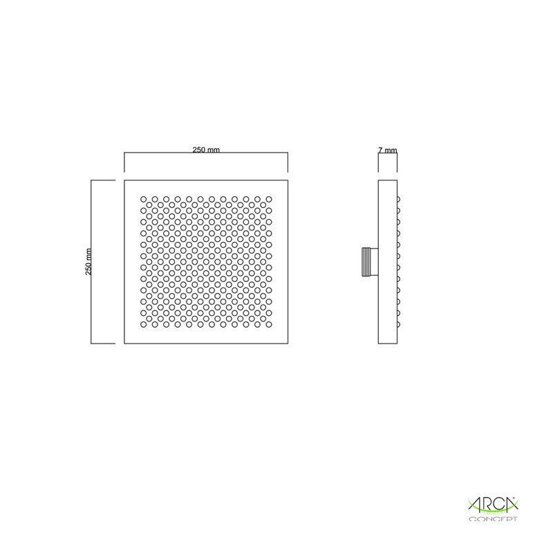 Cornish Rain Fixed Shower Head with Self-Cleaning