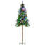 Arbre de Noël artificiel de 6 pi avec 6 lumières, blanc chaud ou lumières DEL colorées, base en acier