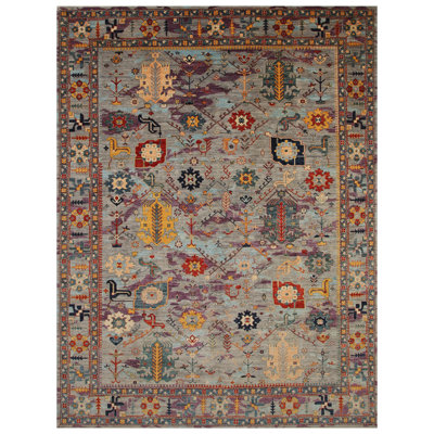 Hand-Knotted High-Quality Blue Area Rug