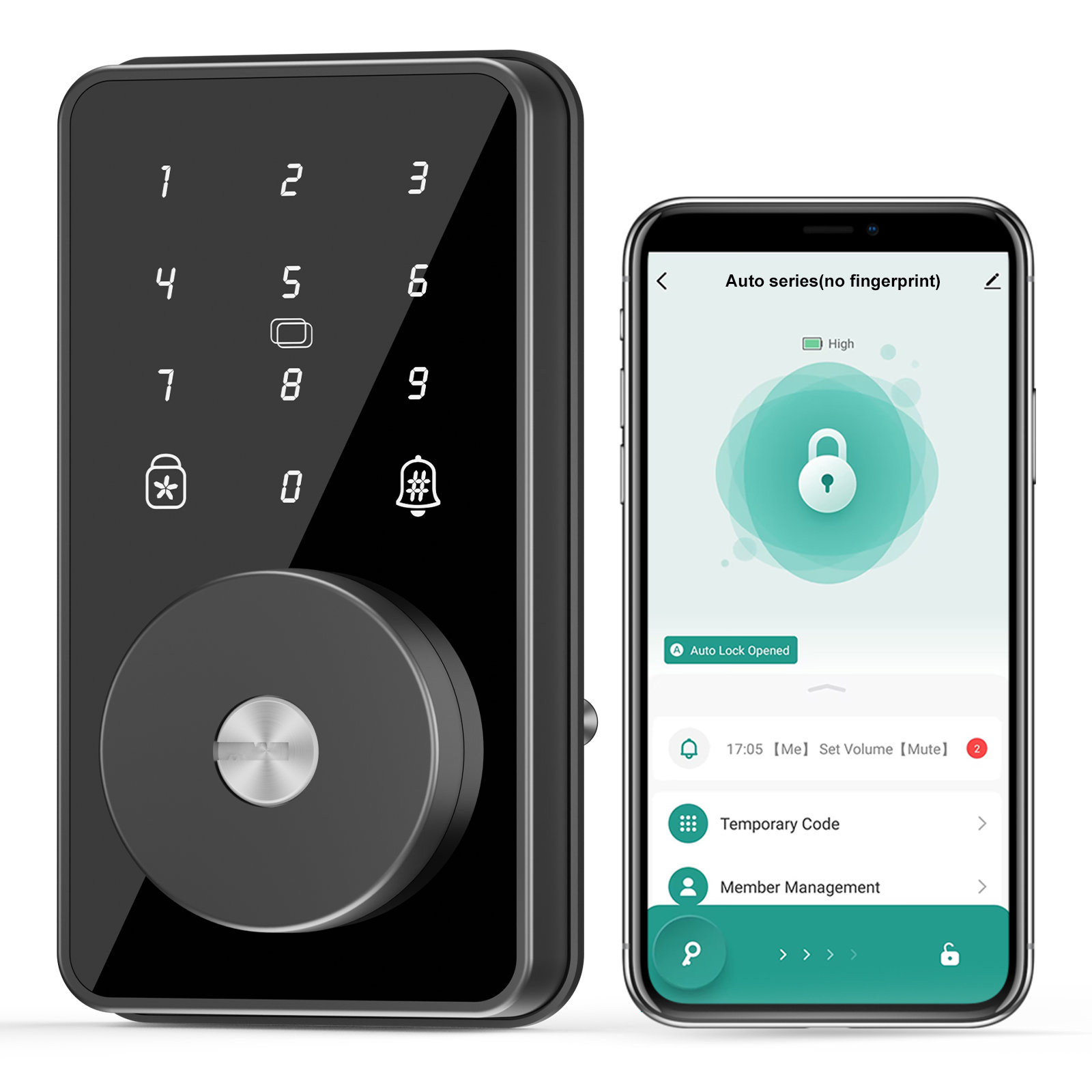 SRHSL Smart Lock, 4-in-1 Keyless Entry Door Lock for Front Door, 8 ...