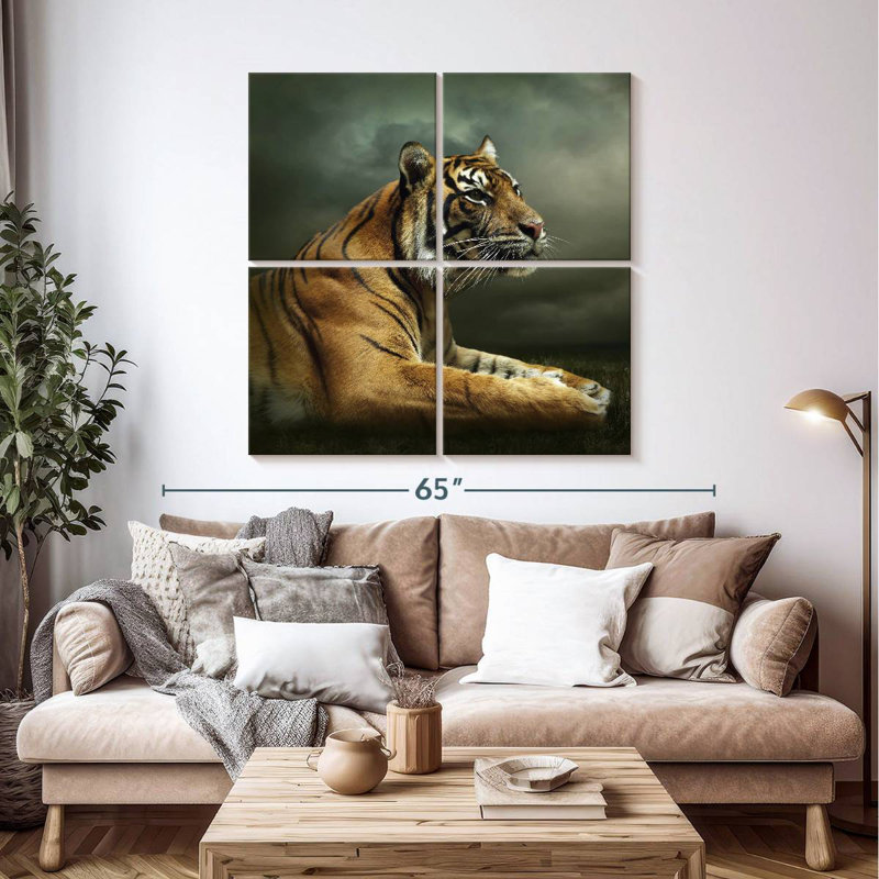 Brampt Stoic Tiger, 45" H x 45" W