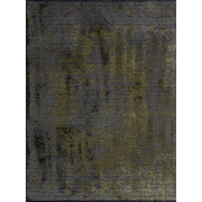 Tapis oriental gris foncé / jaune Rapture