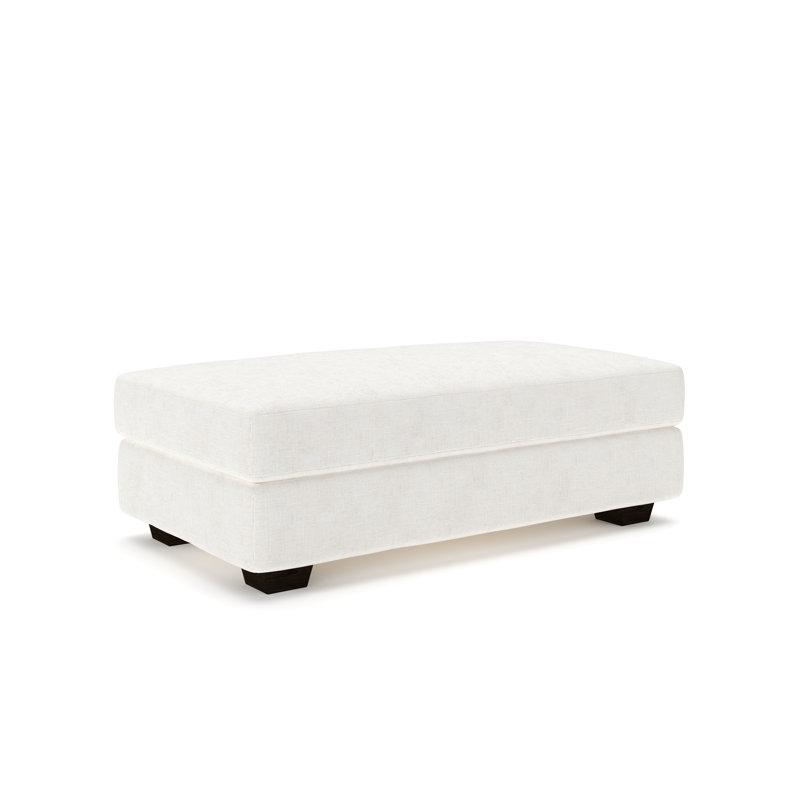 Repose-pieds rectangulaire 49 po Emilio, Mélange de lin naturel Bevin