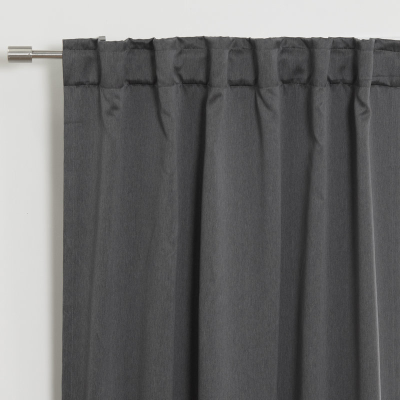 Paire de rideaux occultant et isolant Vinita, Gris foncé, l 52 po x L 84 po