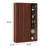 47.24" Retro Light Luxury Walnut Color Wine Cabinet & Display Cabinet Combination, Tempered Glass Door