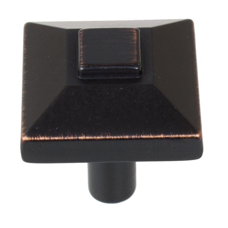 Pyramid 7/8" Length Square Knob Multipack, Oil Rubbed Bronze